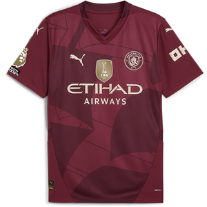 Puma Manchester City Kyle Walker Third Jersey w/ EPL + No Room For Racism + Club World Cup Patches24/25 (Dark Jasper)