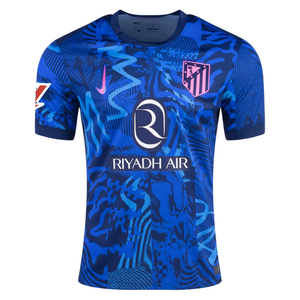 Nike Atletico Madrid Renlido Third Jersey w/ La Liga Patch 24/25 (Blue Void/Pink Glow)