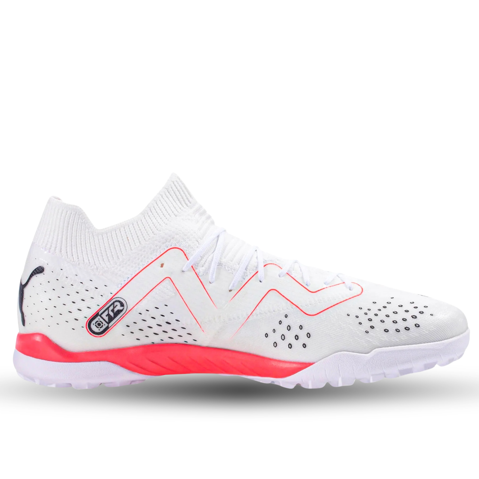 Puma Future Match TT Turf Soccer Shoes (White/Puma Black/Fire Orchid)