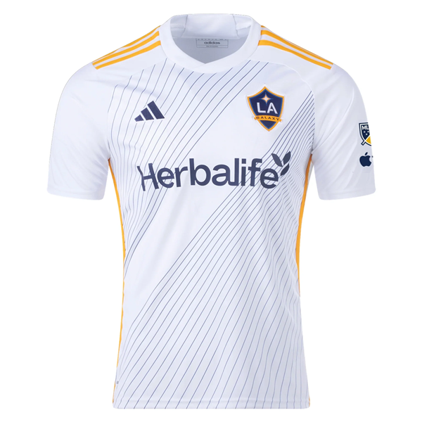 adidas LA Galaxy Miki Yamane Home Jersey w/ MLS + Apple TV Patches 24/25 (White/Yellow/Navy)
