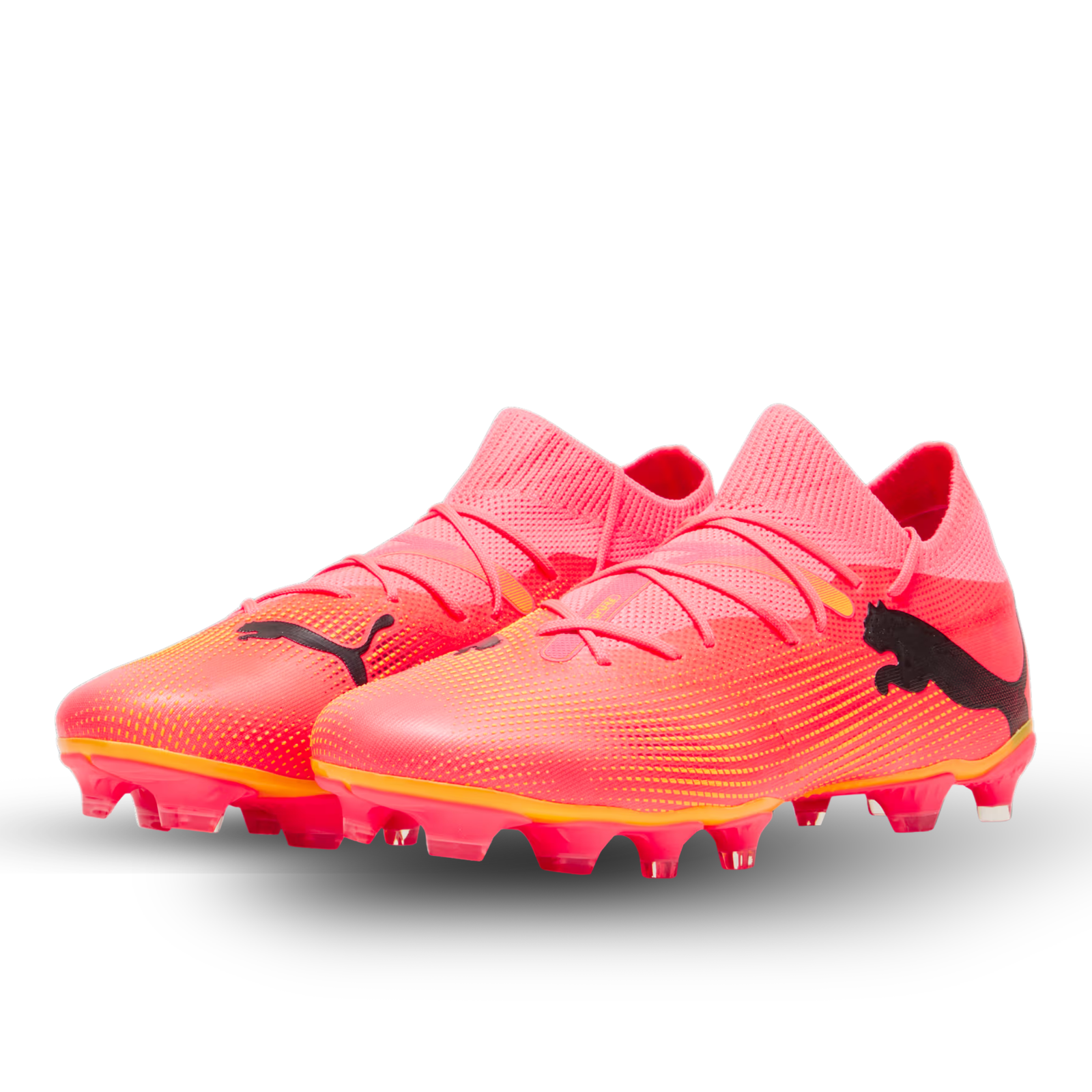 Puma Future 7 Match FG/AG Soccer Cleats (Sunset Glow/Puma Black)