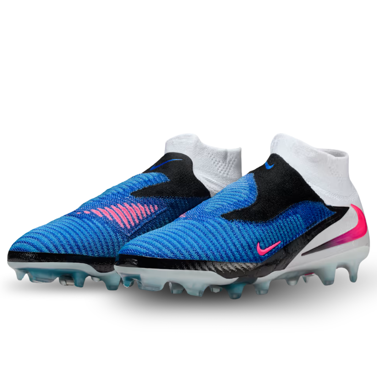 Nike Phantom 6 High Elite FG Soccer Cleats (Racer Blue/Pink Blast/White)