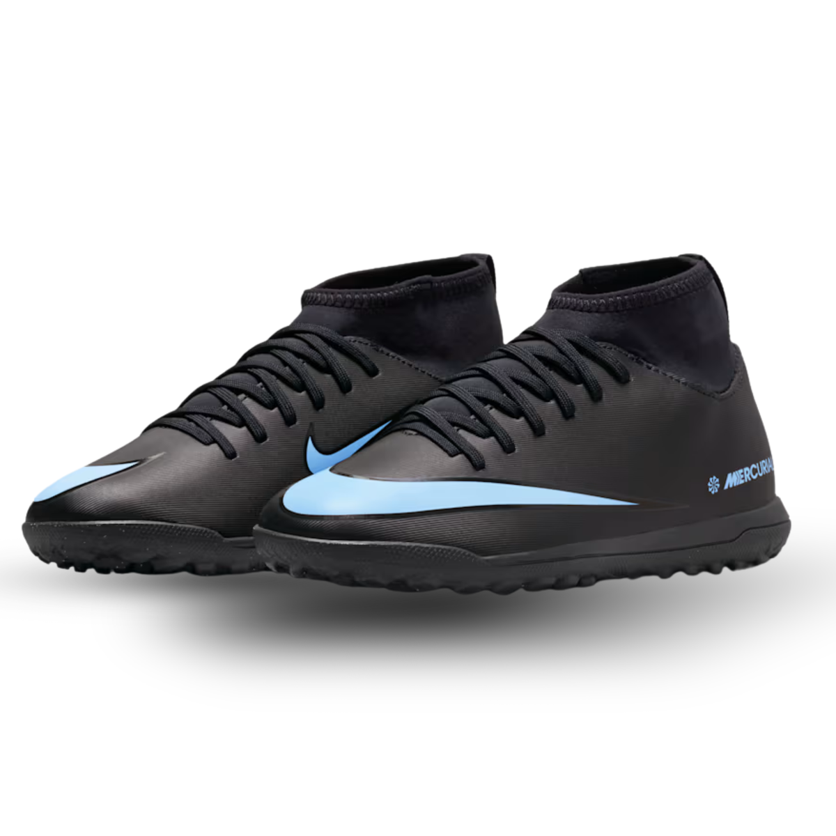 Nike Youth Jr. Superfly 10 Club Turf Soccer Shoes (Black/Black)