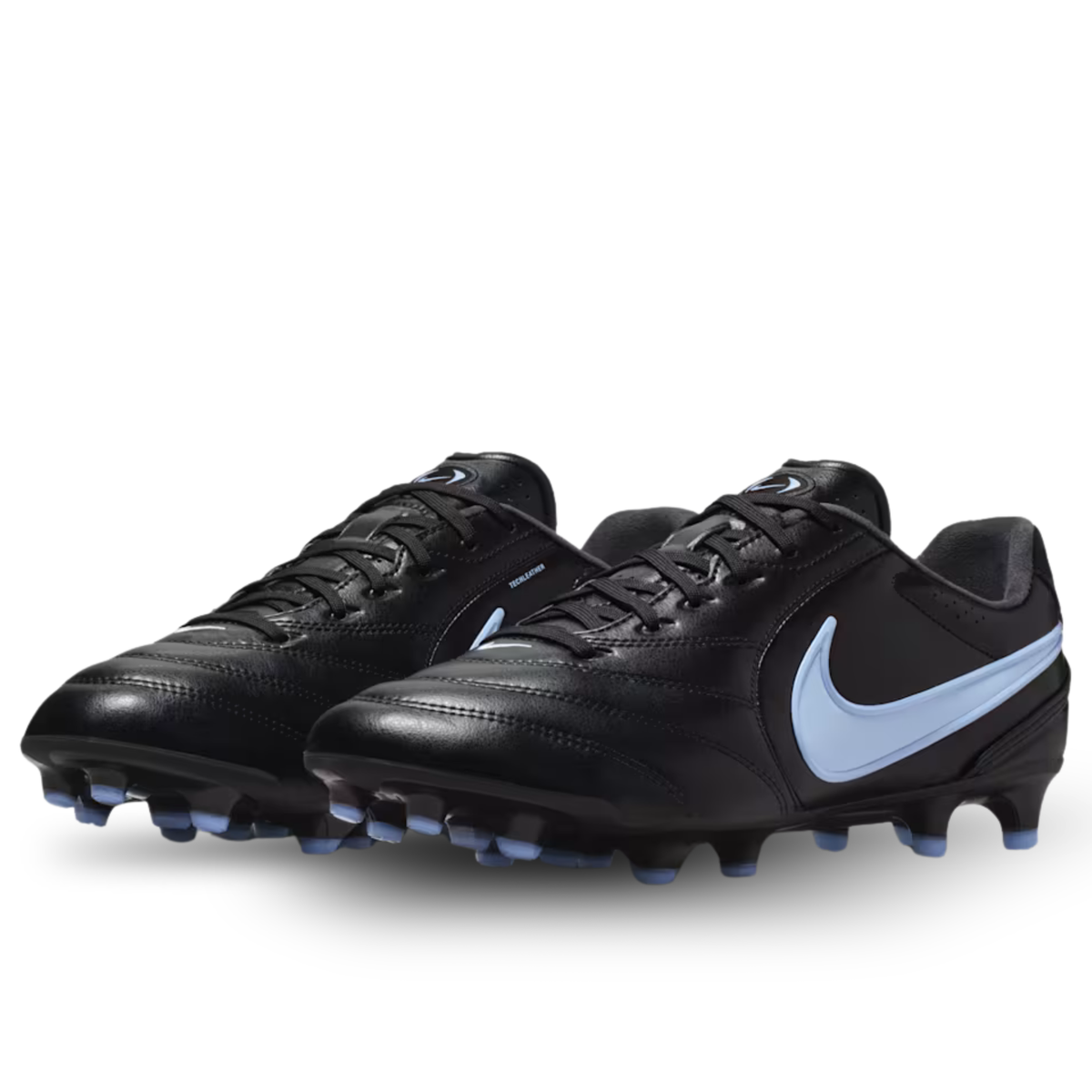 Nike Tiempo Ligera Pro FG Soccer Cleats (Black/Obsidian/Ice Blue)