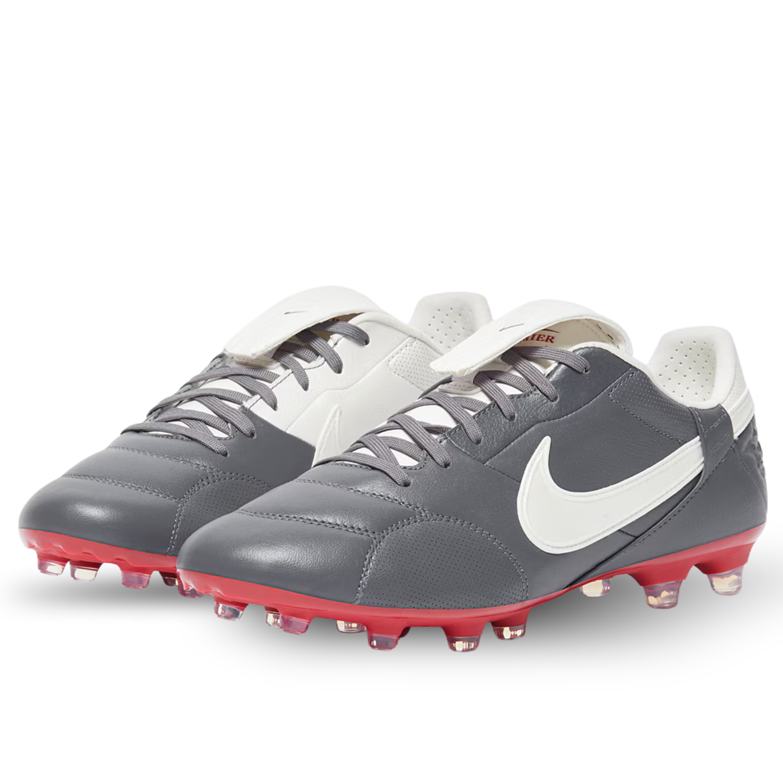 Nike Premier III Firm Ground Soccer Cleats (Light Graphite/White/Red)