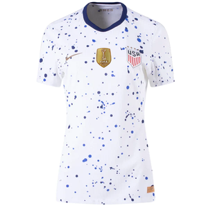 Nike Womens United States 4 Star Authentic Match Home Jersey 23/24 w/ 2019 World Cup Champions Patch (White/Loyal Blue)