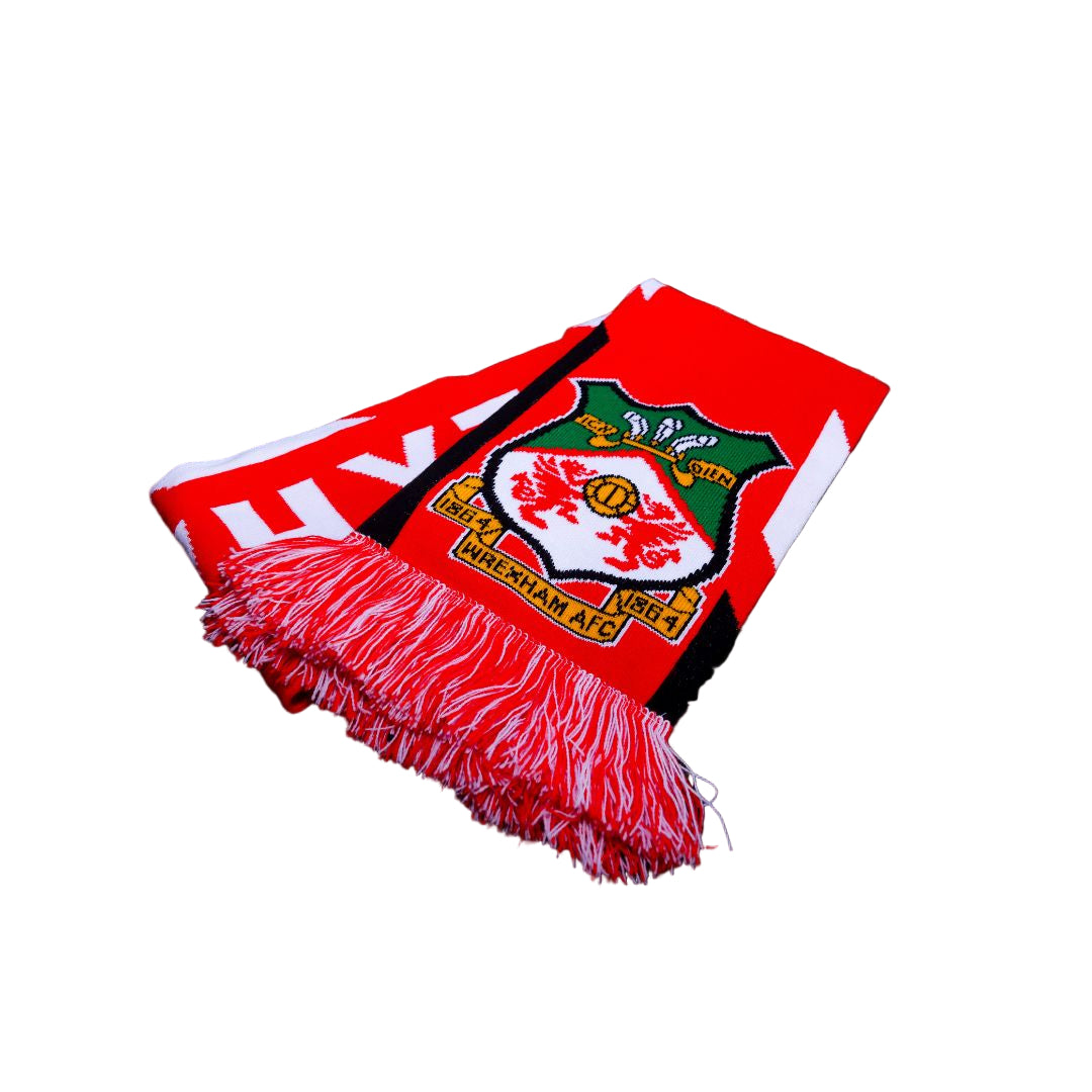 Ruffneck Wrexham AFC Soccer Scarf (Red/Black)
