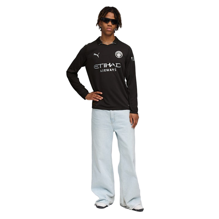 Puma Manchester City Long Sleeve Away Jersey 25/26 (Puma Black)