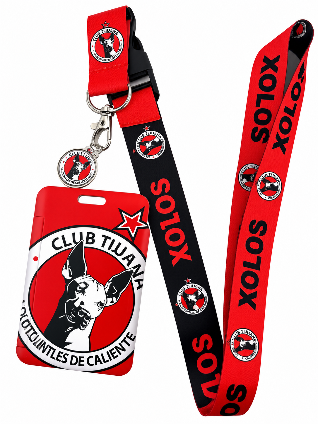 Xolos Club Tijuana Lanyard with ID Card Holder and Charm