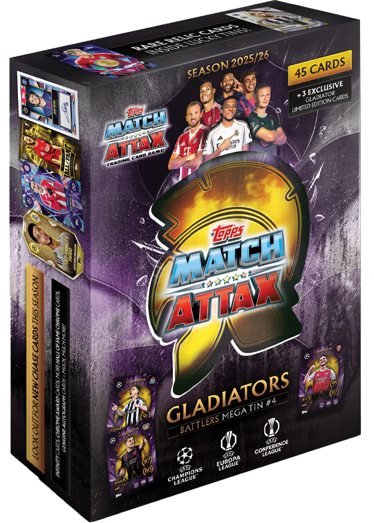 Topps Match Attax 25/26 Gladiators Mega Tin Battlers – Trading Cards Collection