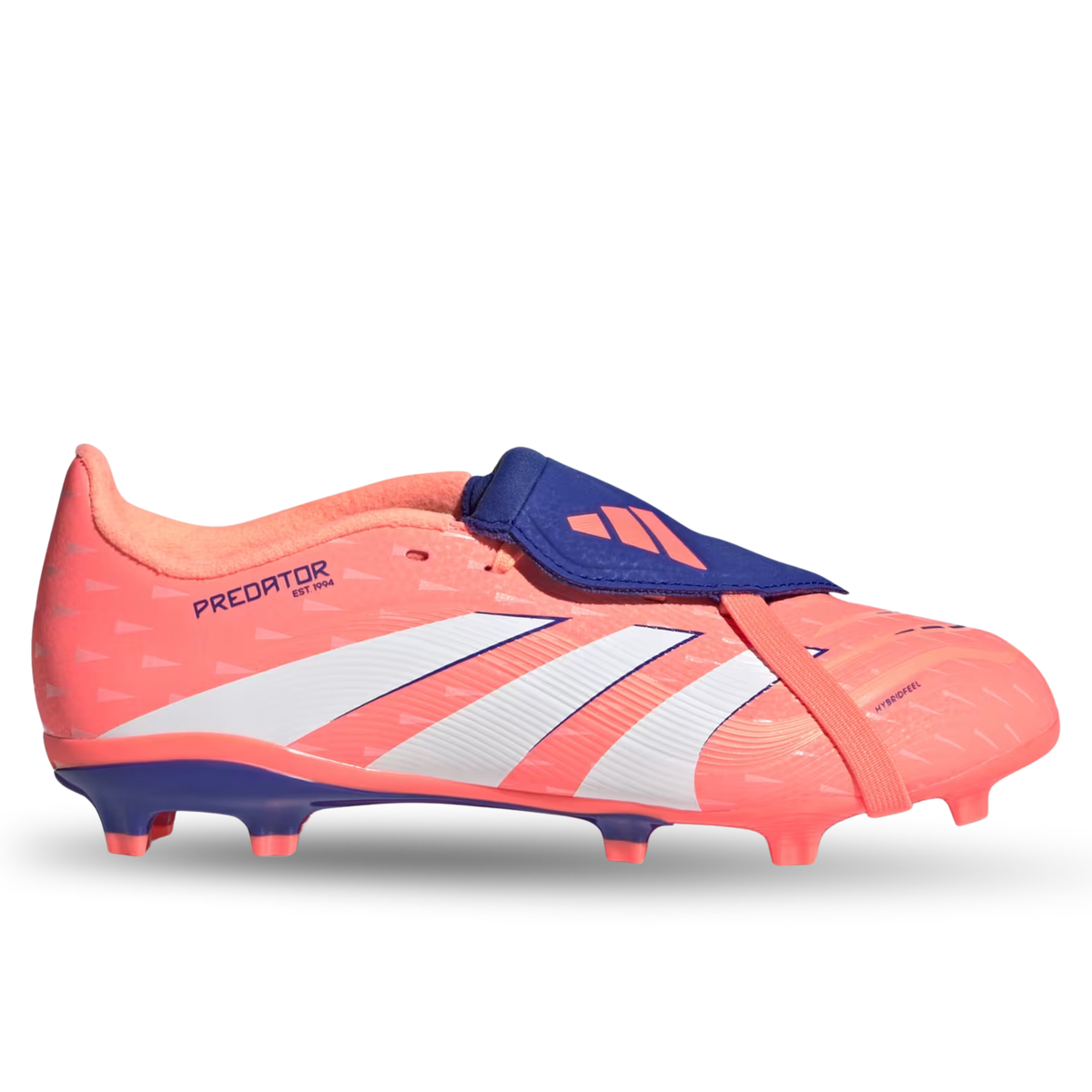 adidas Youth Predator League Fold-Over Tongue Firm/Multi Ground Junior Soccer Cleats (Coral/White/Orange)