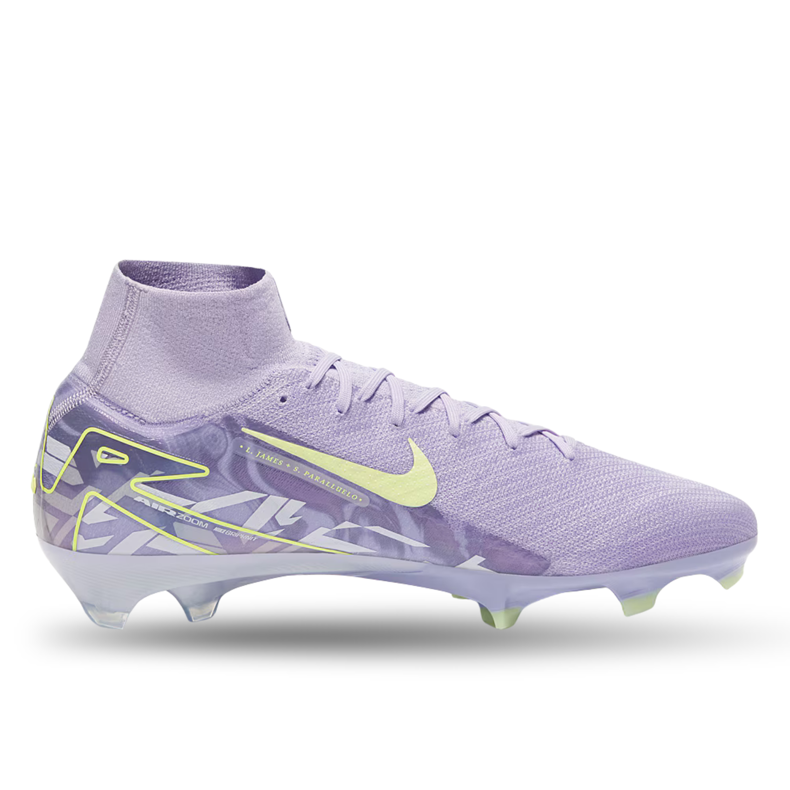 Nike United Zoom Superfly 10 Elite FG Soccer Cleats (Purple Agate/Barely Volt)