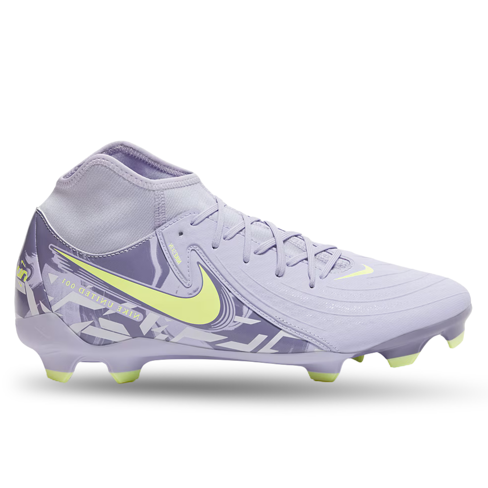 Nike United Phantom Luna II Academy FG/MG Soccer Cleats (Purple Agate/Barely Volt)
