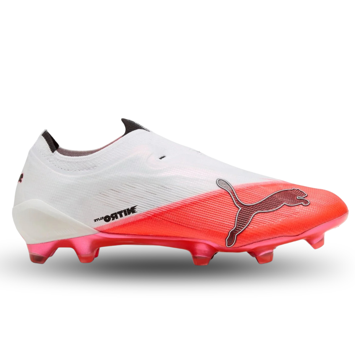 Puma Ultra Nitro 7 LL FG/AG Junior Soccer Cleats (White/Pink)