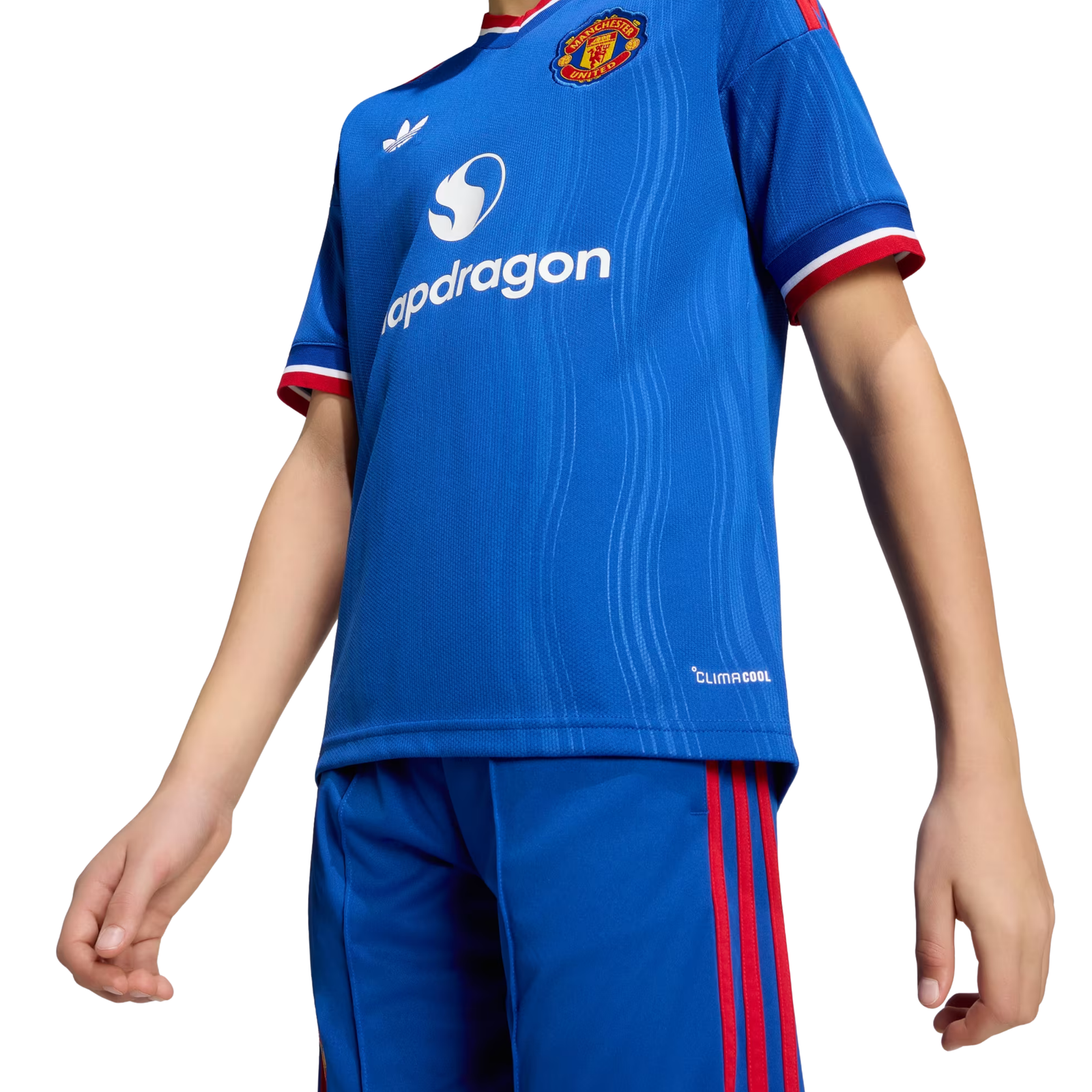adidas Youth Manchester United Away Jersey 26/27 (Blue)