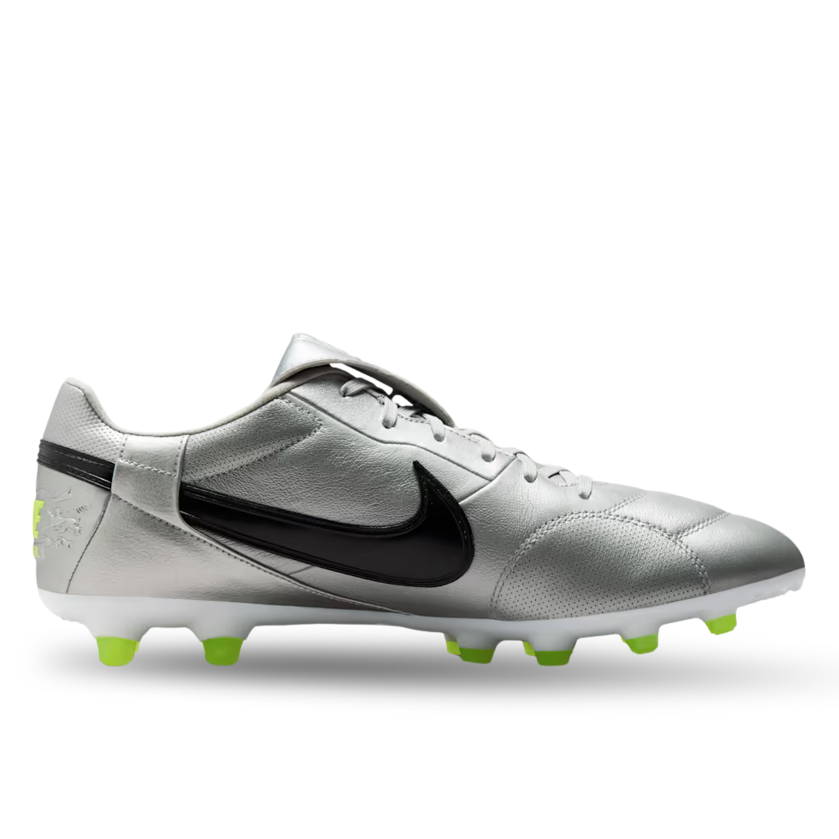 Nike Premier III Firm Ground Soccer Cleats (Metallic Silver/Black Volt)