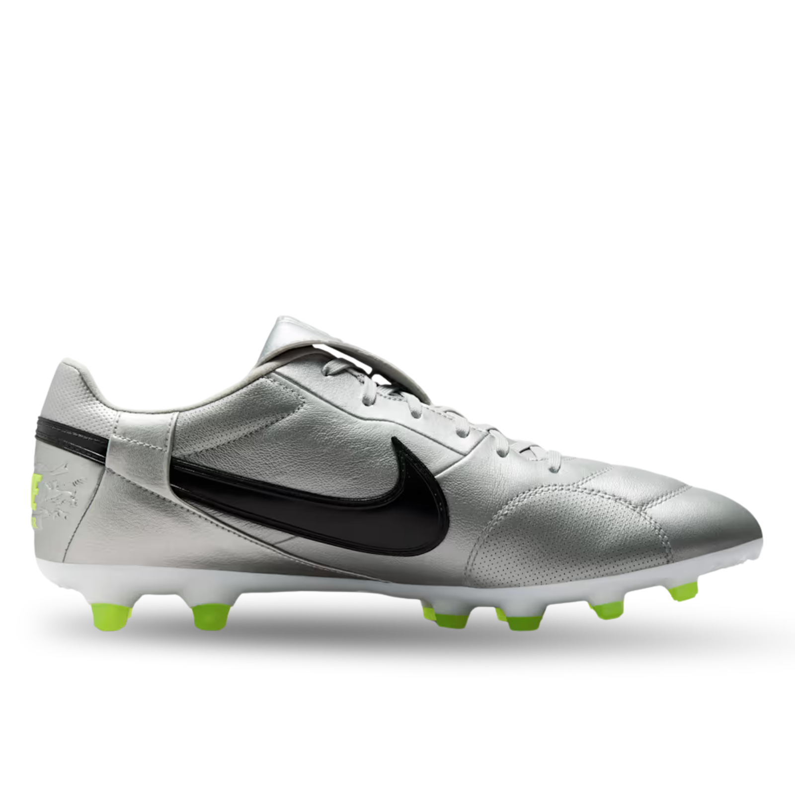 Nike Premier III Firm Ground Soccer Cleats (Metallic Silver/Black Volt)