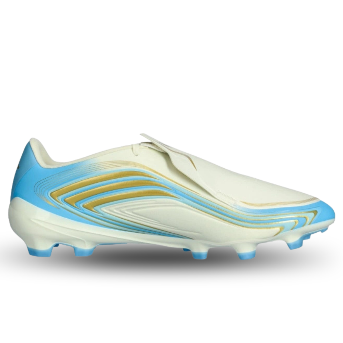 adidas F50 Messi League FG Soccer Cleats (White/Sky Blue)