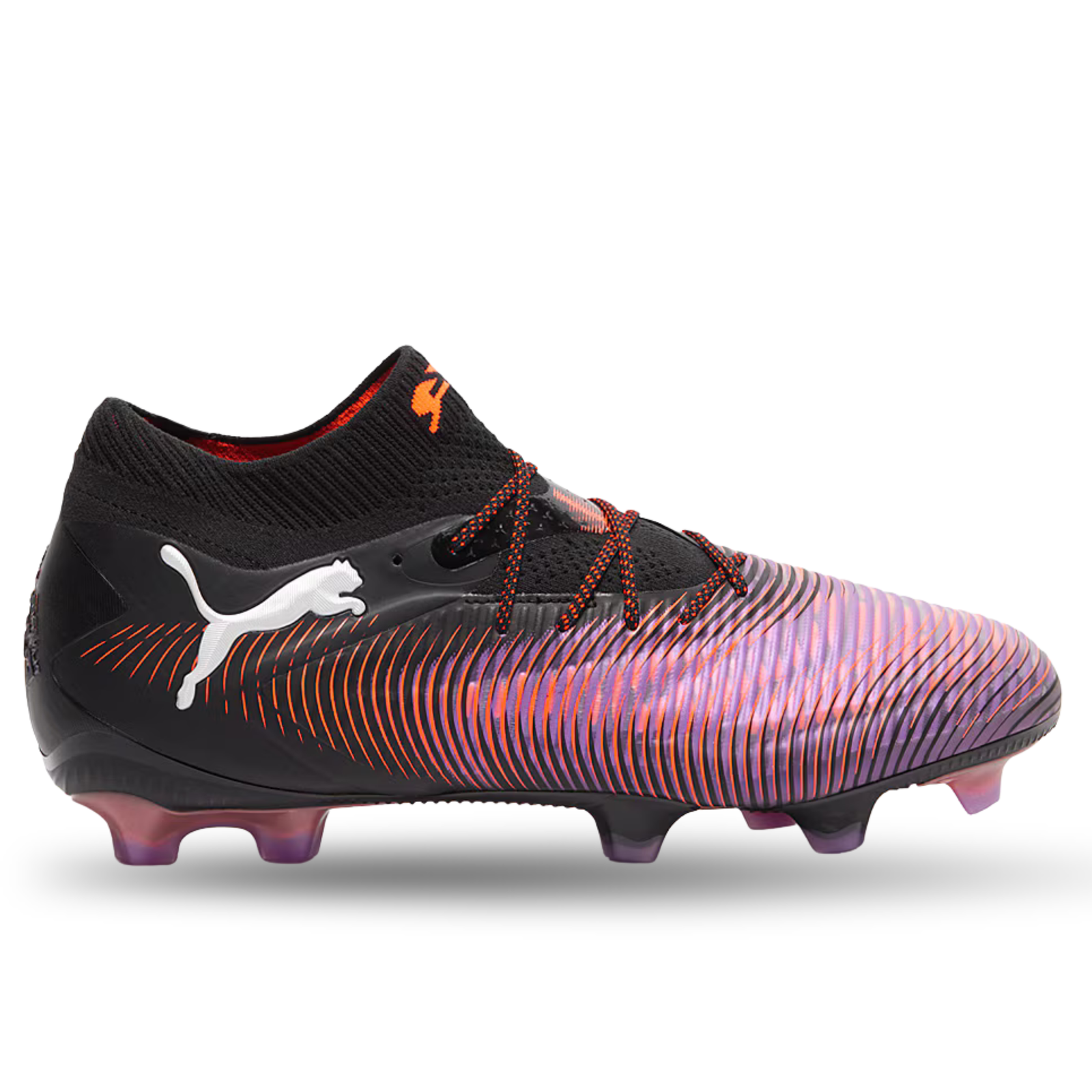 Puma Future 8 Ultimate FG Soccer Cleats (Black/Glowing Red)