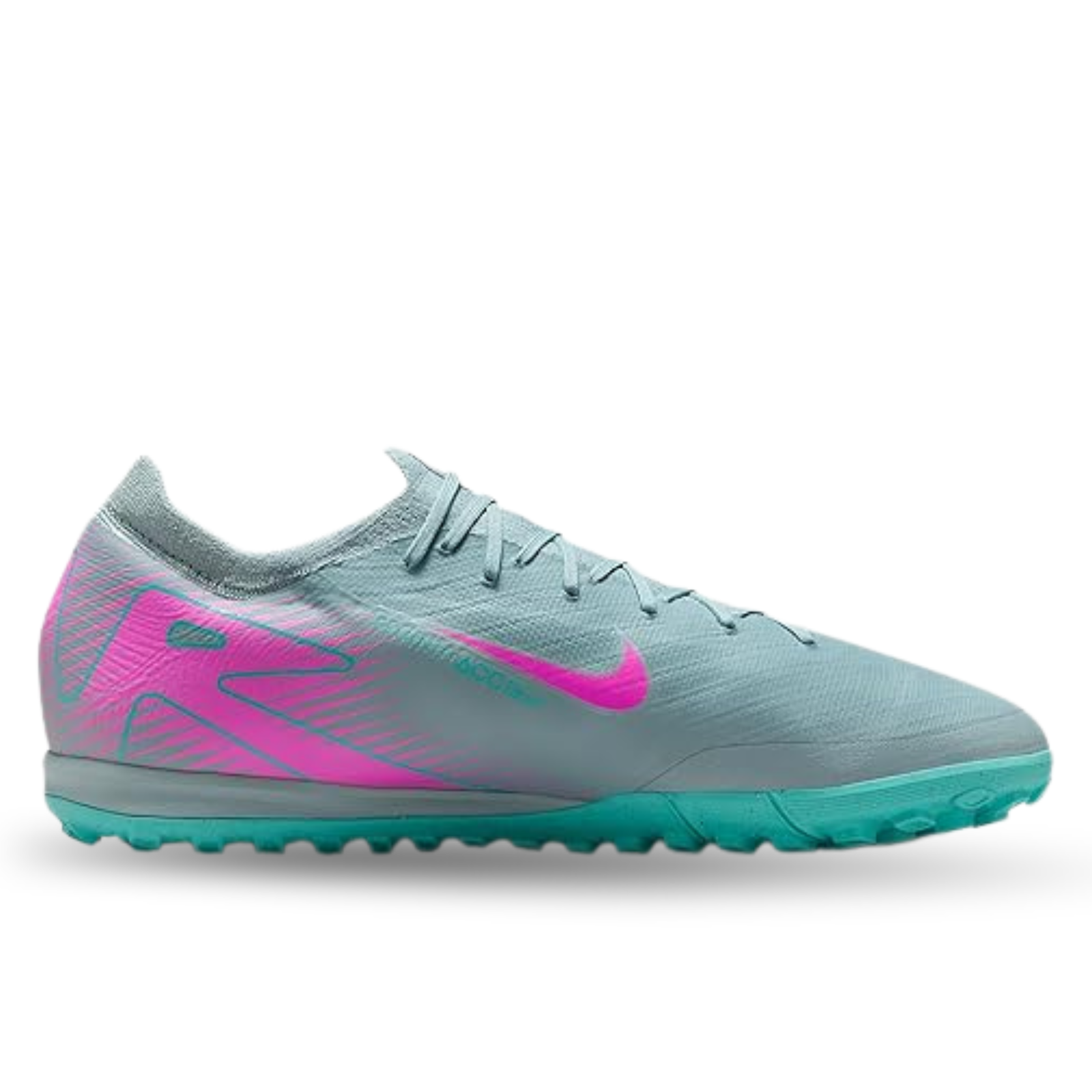 Nike Zoom Vapor 16 Pro Turf Soccer Shoes (Ocean Cube/Pink Blast)