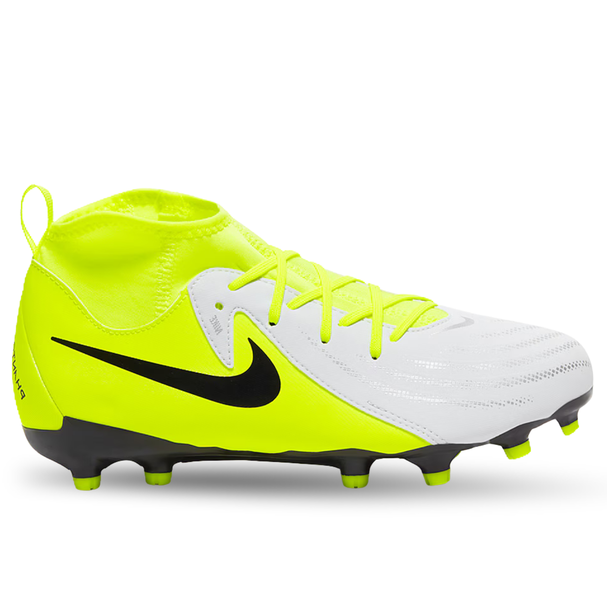 Nike Jr. Phantom Luna II Academy FG/MG Soccer Cleats (Metallic Silver/Black-Volt)