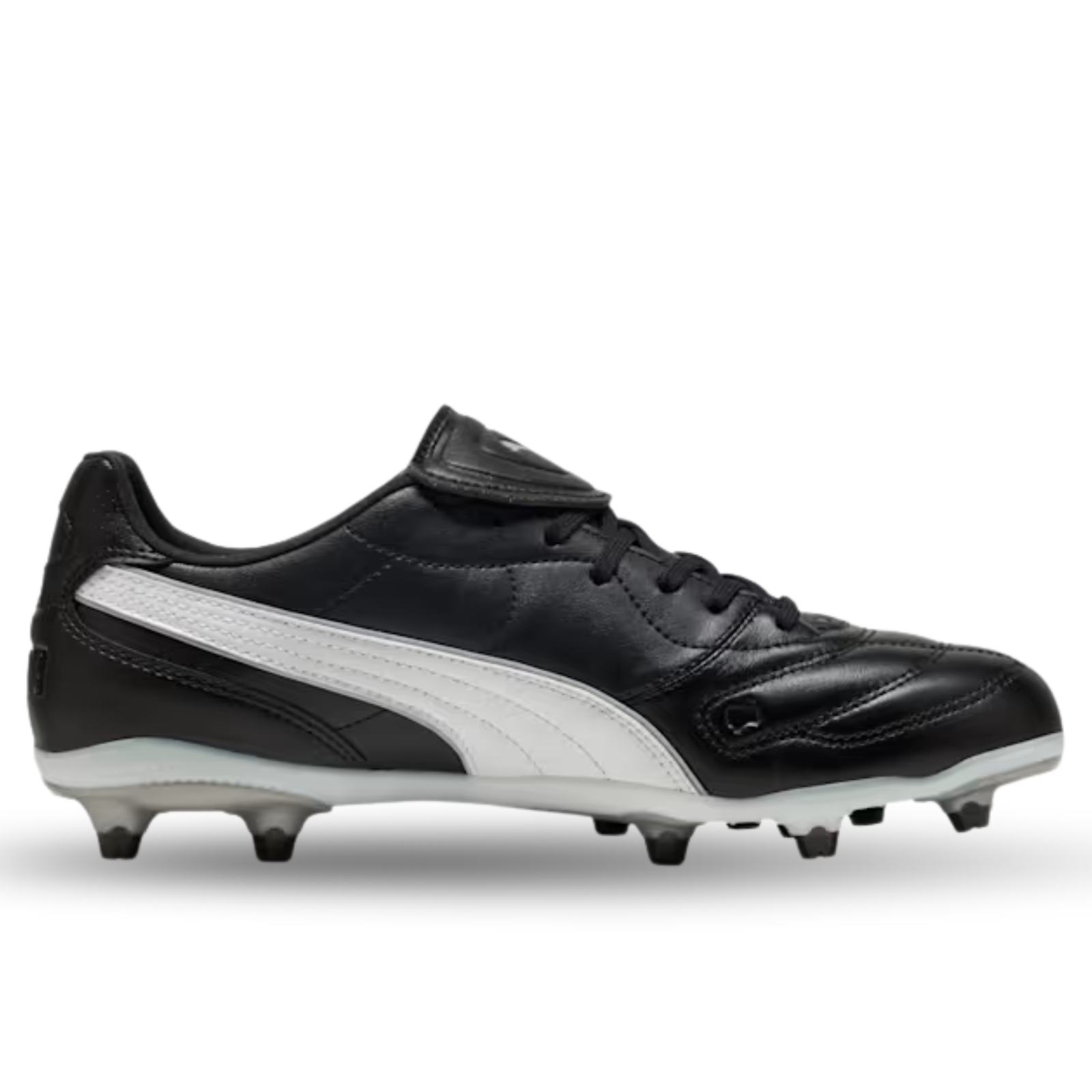 Puma King Liga FG/AG Soccer Cleats (Black/White)