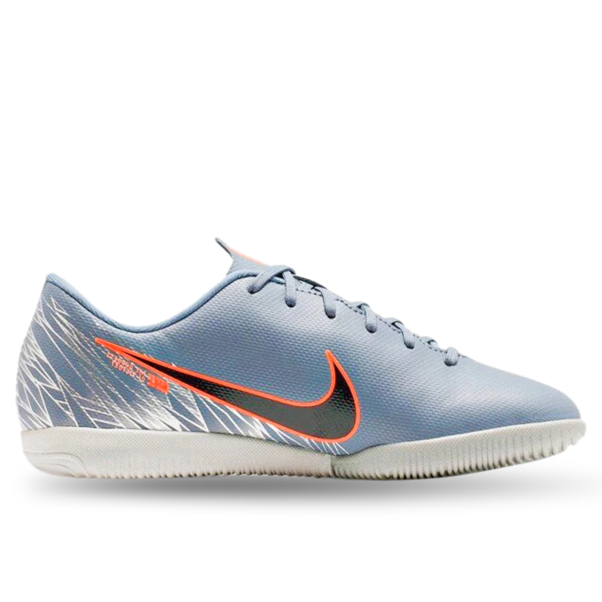 Nike Jr Mercurial Vapor 12 Academy GS IC Indoor Court Soccer Shoes (Azul militar/Gris lobo)