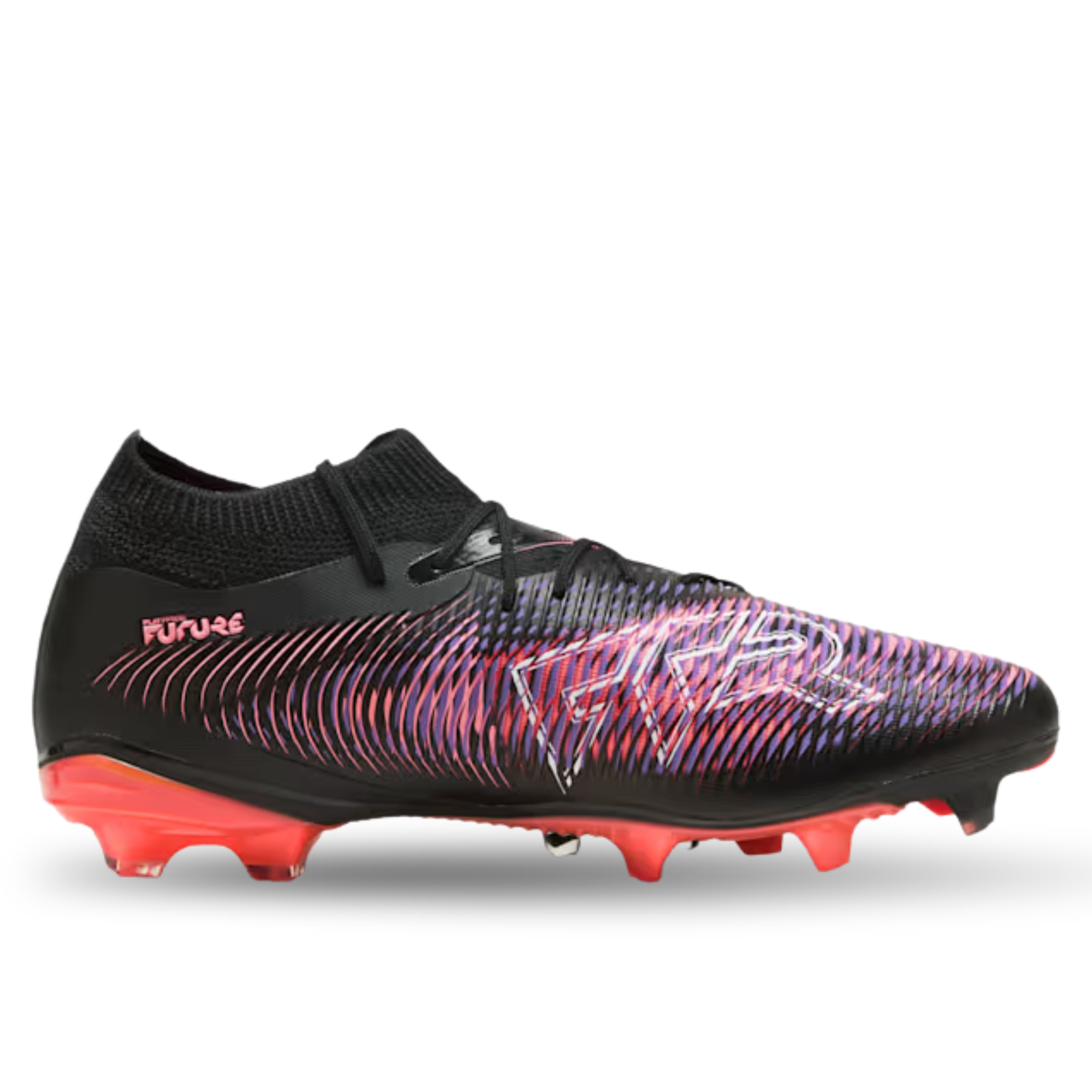 Puma Future 8 Match FG/AG Soccer Cleats (Black/Glowing Red)