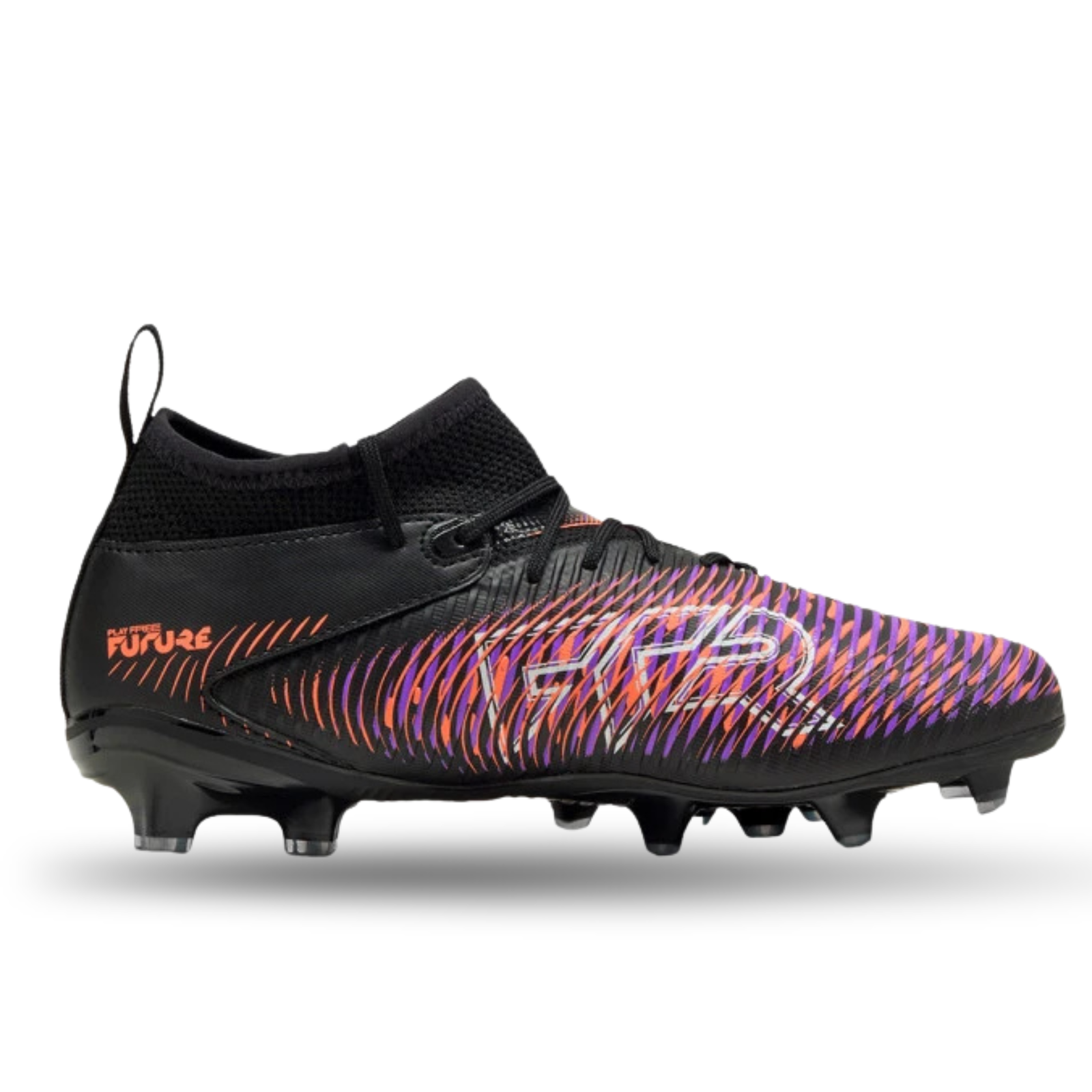 Puma Jr. Future 8 Match FG/AG Soccer Cleats (Black/Glowing Red)