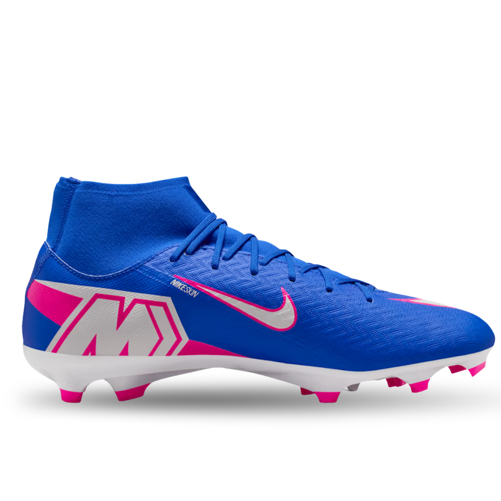 Nike Zoom Superfly 10 Academy FG/MG Soccer Cleats (Racer Blue/White)