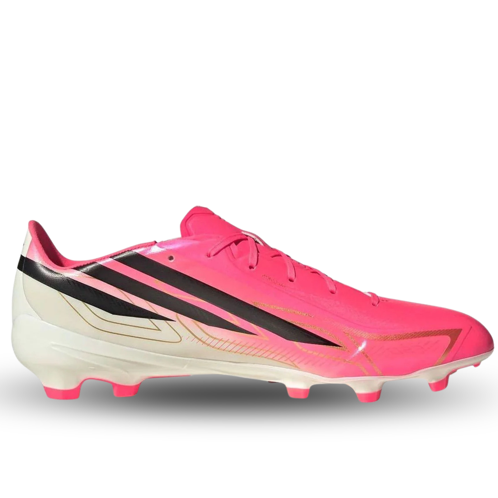 adidas Jr. Predator League FT FG Soccer Cleats (White/Black/Pink)