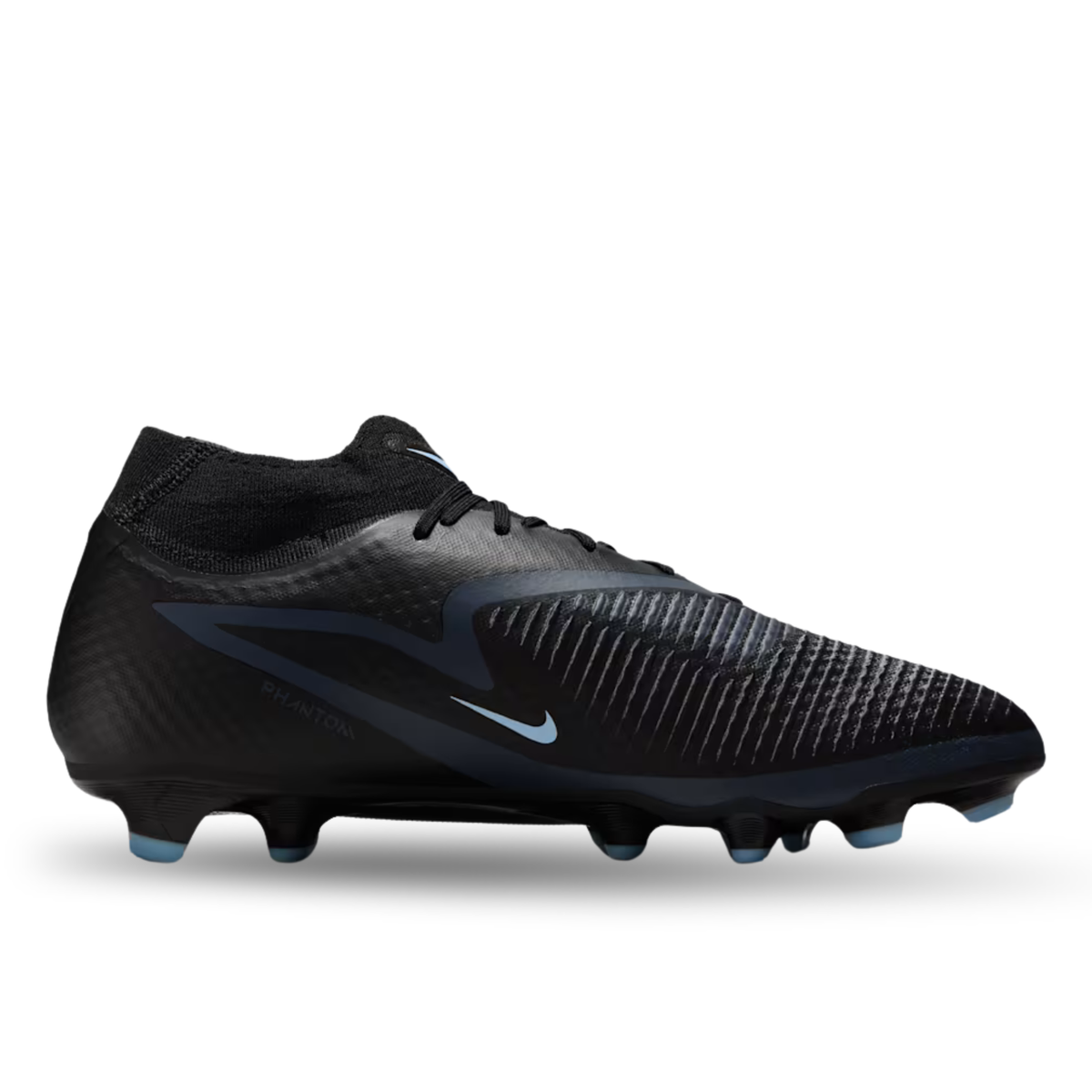 Nike Phantom GX 2 Academy High-Cut Firm Ground/Multiground Soccer Cleats (Black/Black)