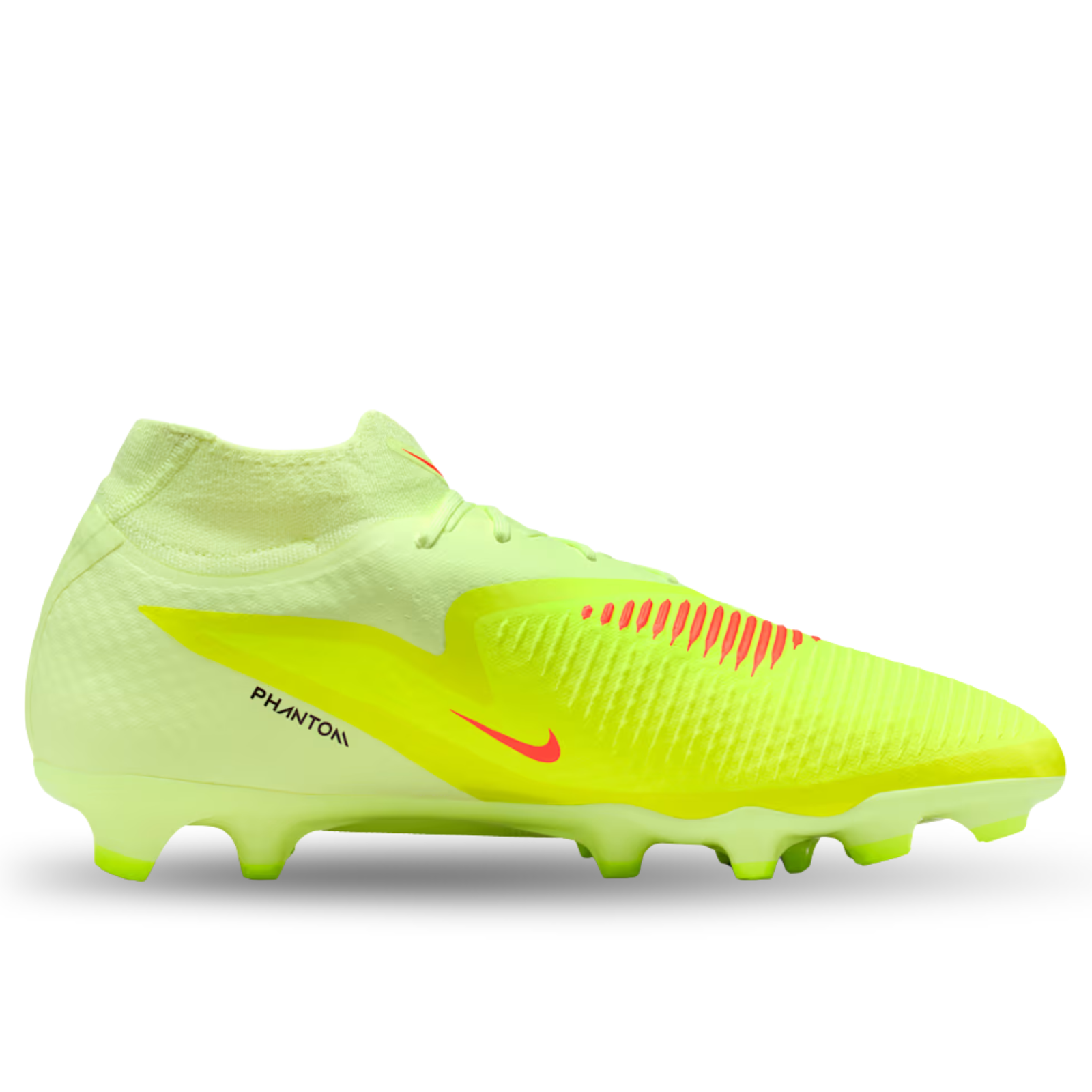Nike Phantom 6 High Academy FG/MG Soccer Cleats (Hyper Crimson/Limelight)