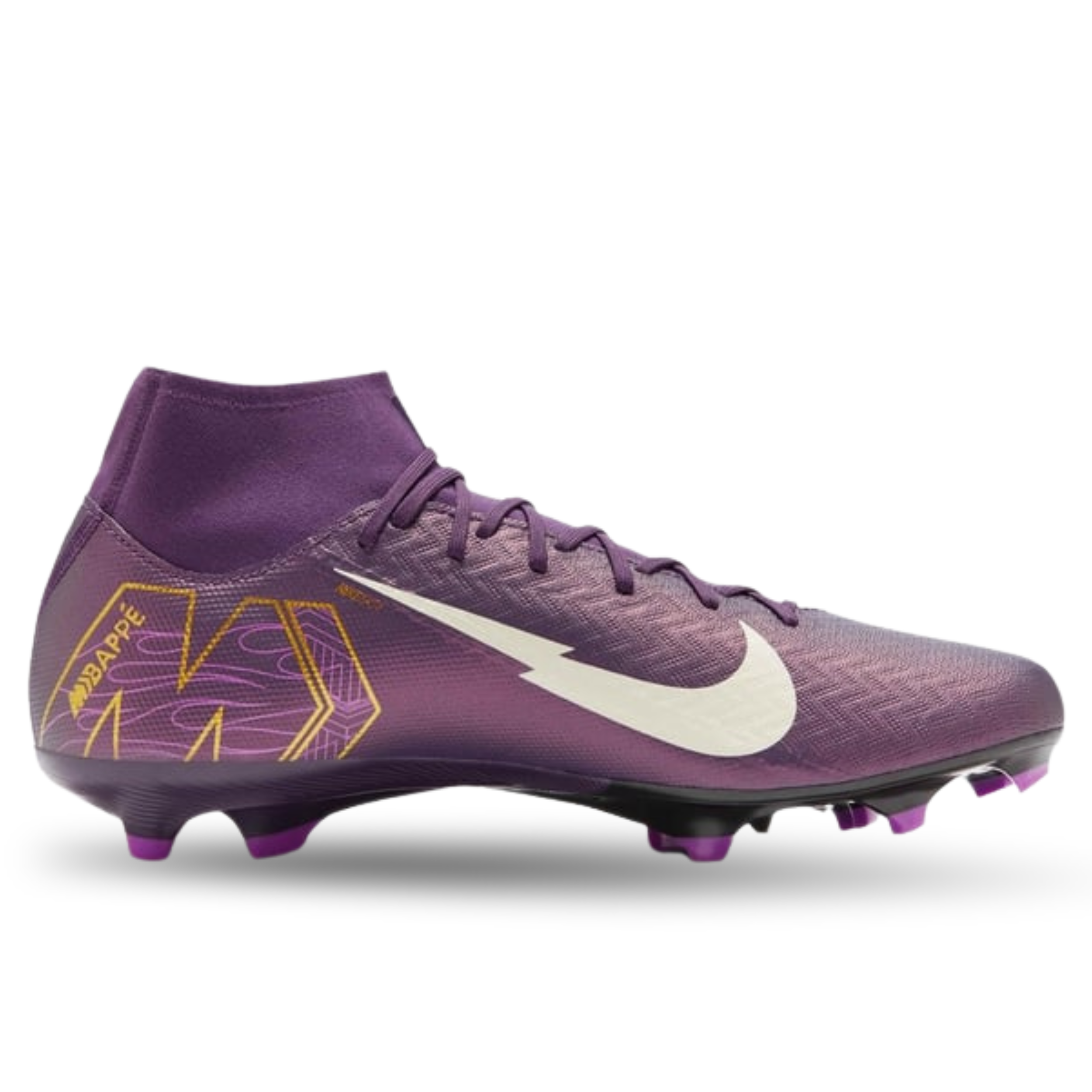 Nike Zoom Superfly 10 Academy Kylian Mbappe KM FG/MG Soccer Cleats (Grand Purple/Pale Ivory)