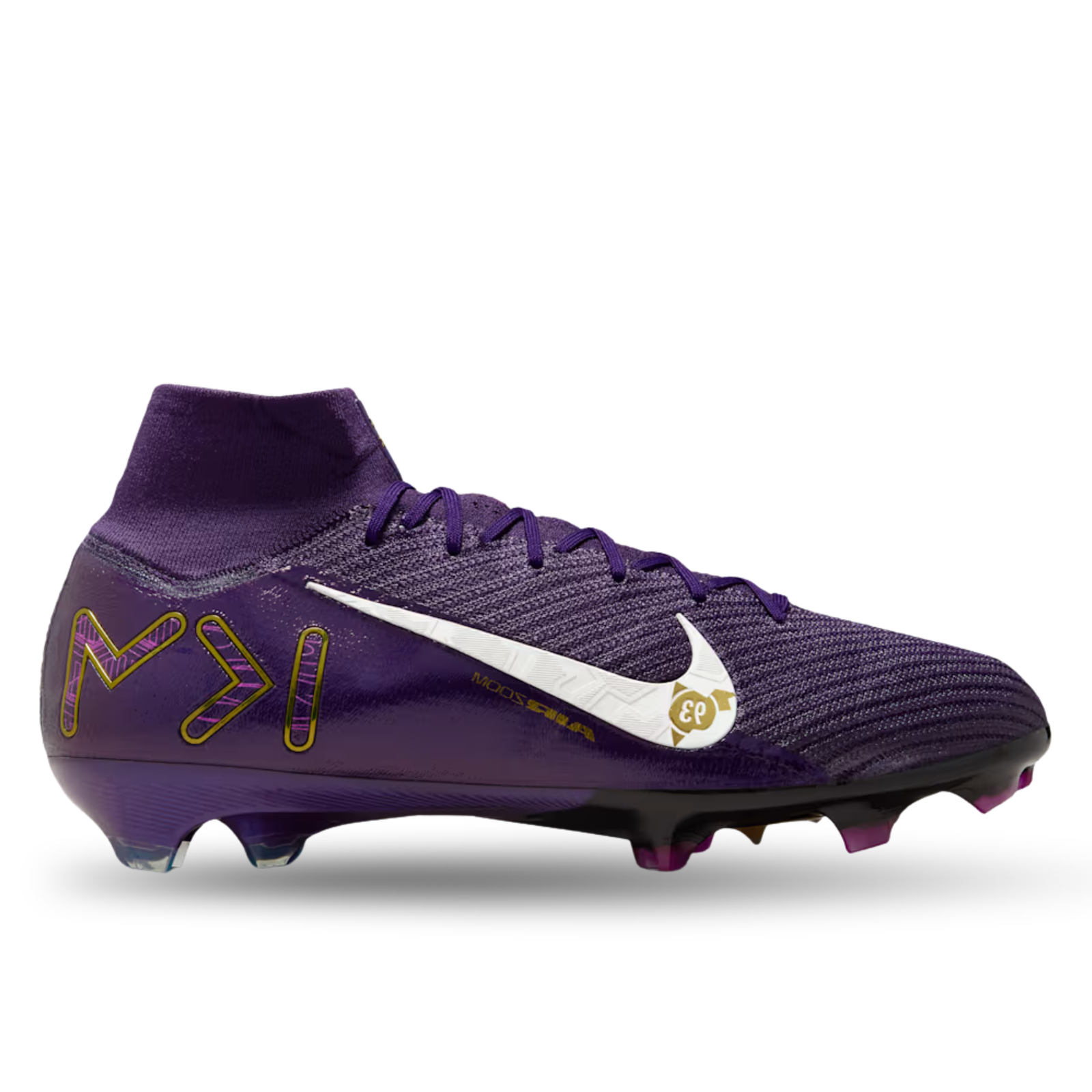Nike Zoom Superfly 10 Elite Kylian Mbappe KM FG Soccer Cleats (Grand Purple/Pale Ivory)