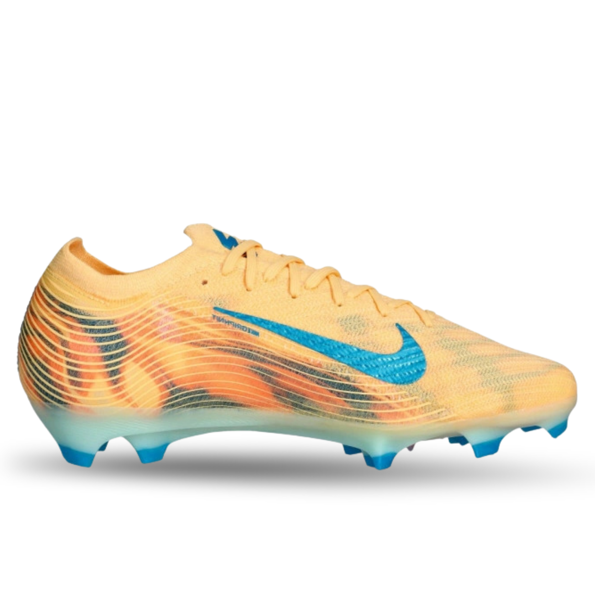 Nike Zoom Vapor 16 Elite KM Firm Ground Soccer Cleats (Melon Tint/Neo Turq/Igloo)