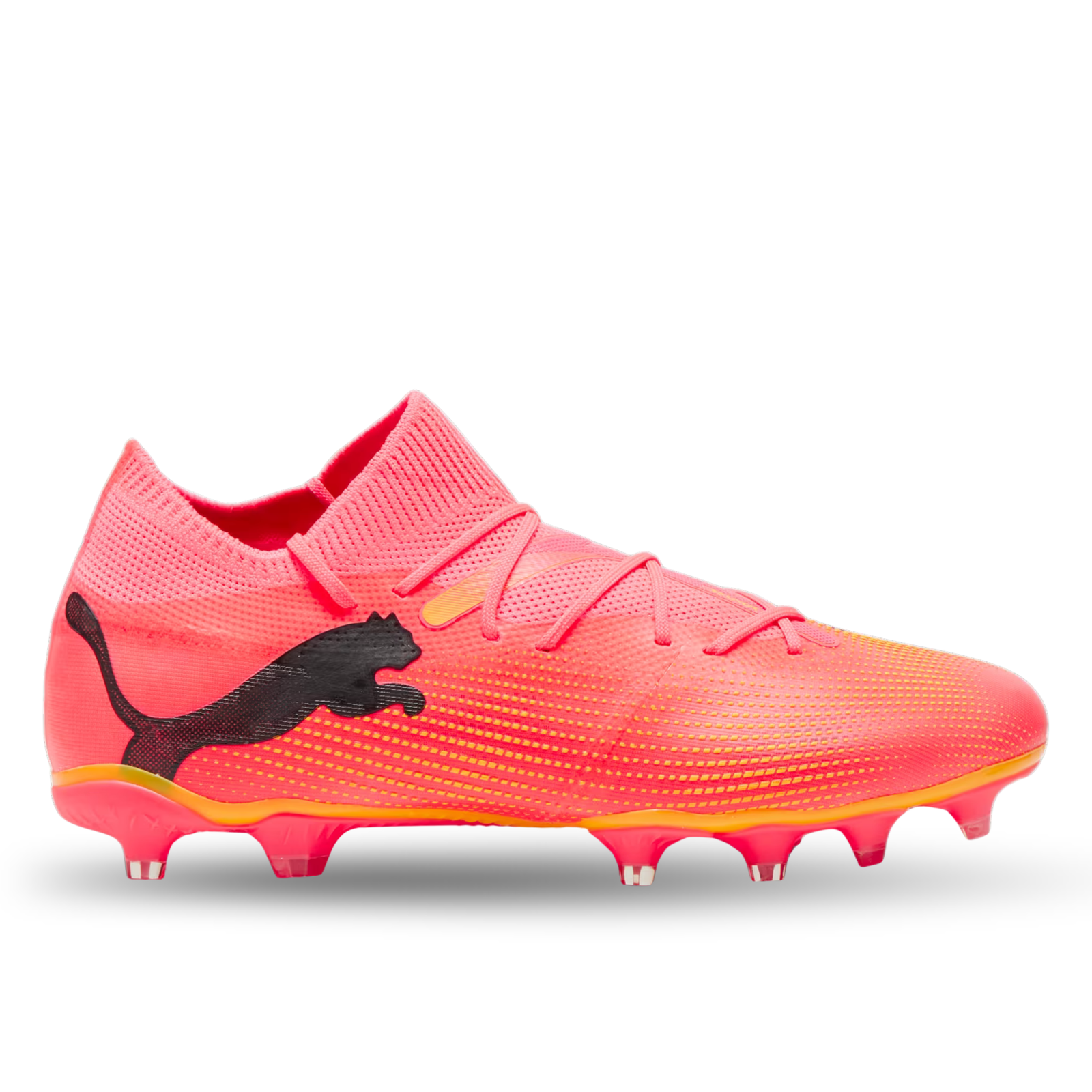 Puma Future 7 Match FG/AG Soccer Cleats (Sunset Glow/Puma Black)