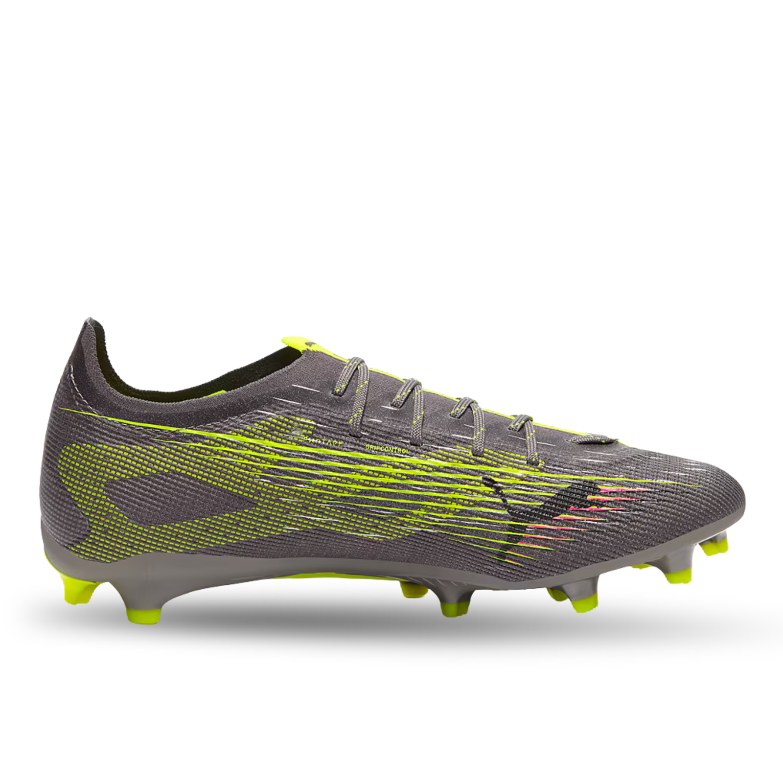 Puma Ultra 5 Pro FG/AG Soccer Cleats (Matte Aged Silver-Yellow Alert-Sun Struck)
