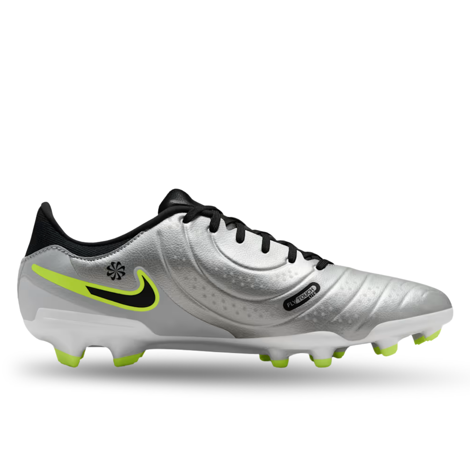 Nike Legend 10 Academy FG/MG Soccer Cleats (Metallic Silver/Black-Volt)