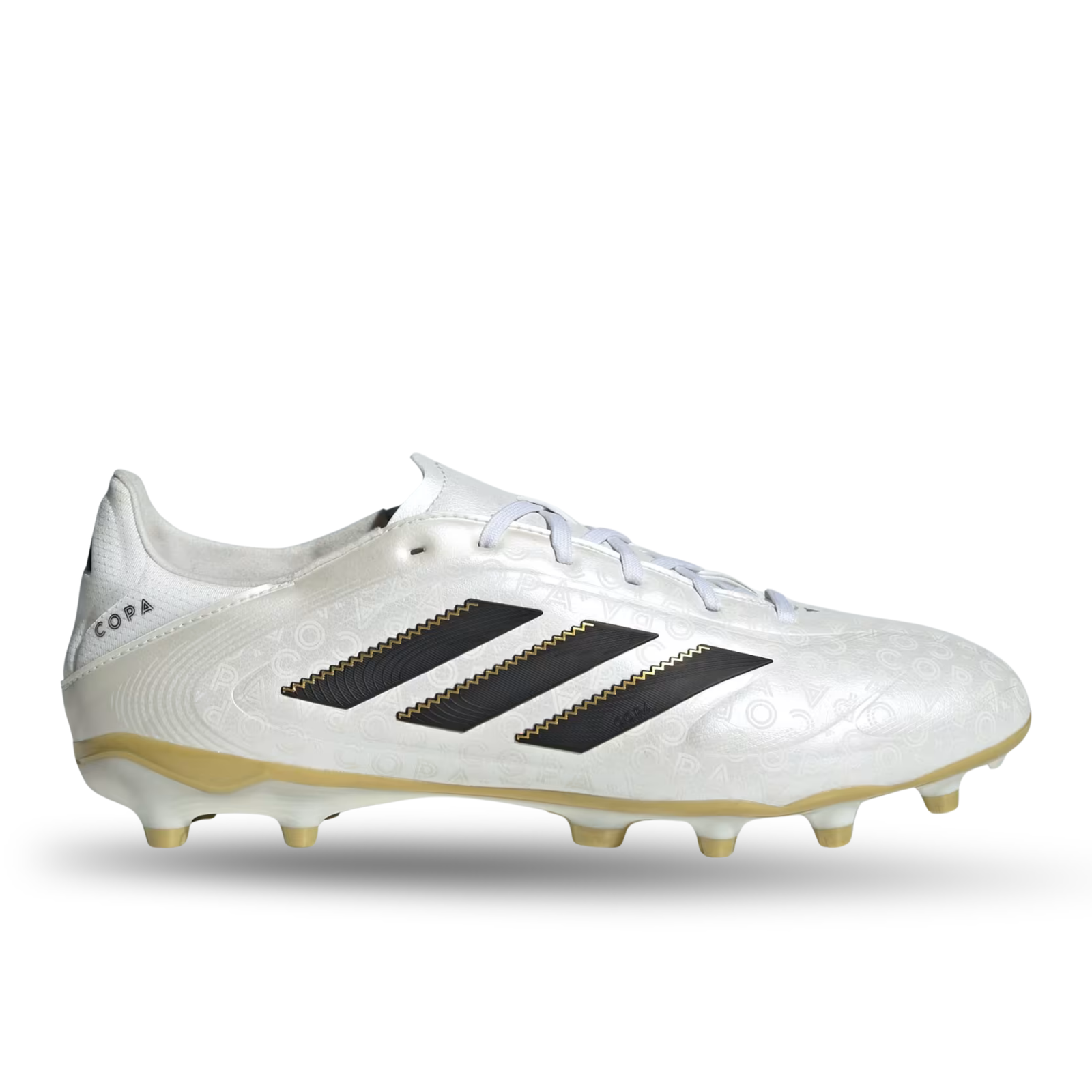 adidas Copa Pure III League Firm Ground Multi Ground Soccer Cleats (Zero Metallic/Black/Gold Metallic)