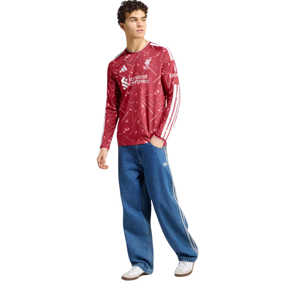 adidas Mens Liverpool Long Sleeve Home Jersey 26/27 (Red)
