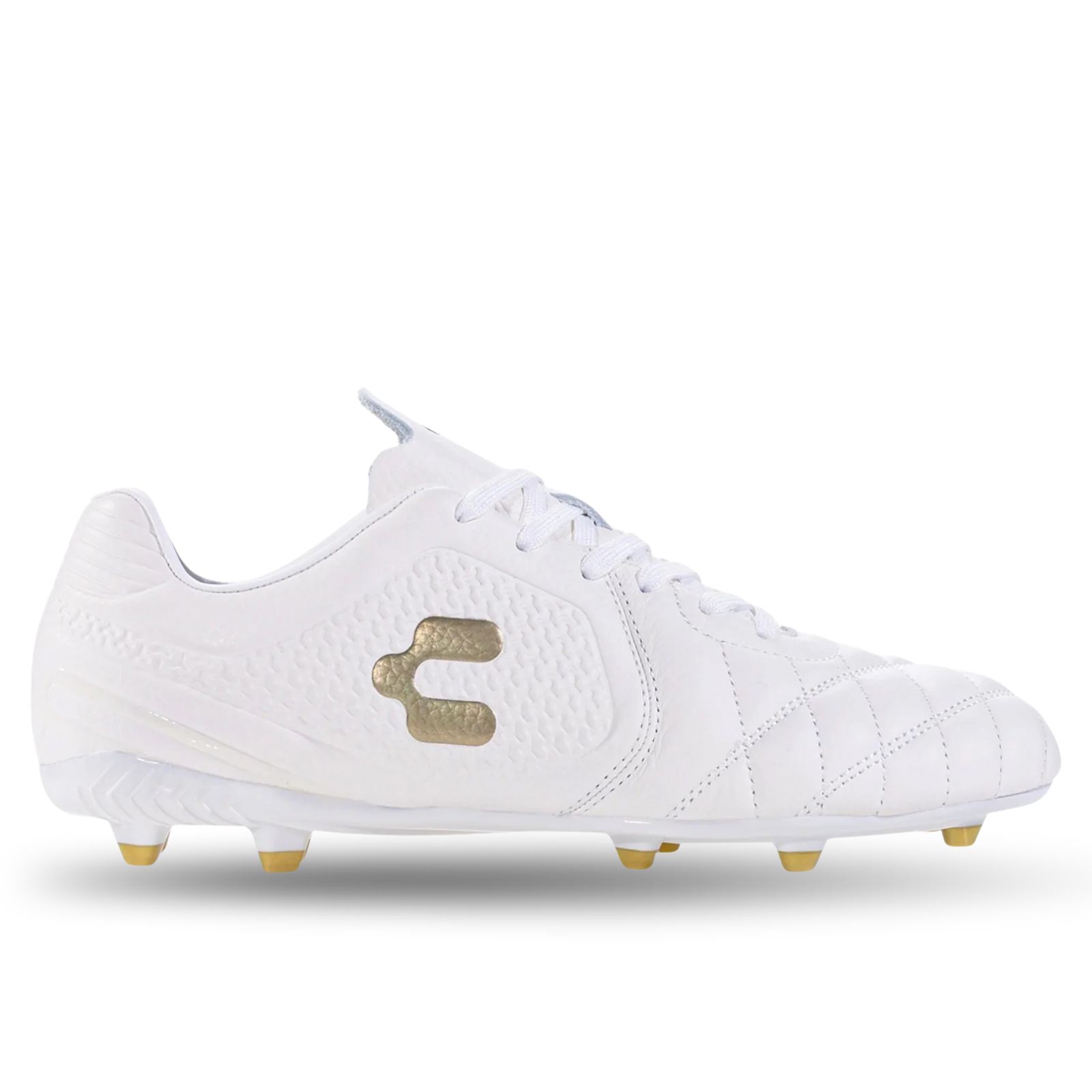 Charly Legendario 2.0 LT Soccer Cleats (White/Gold)