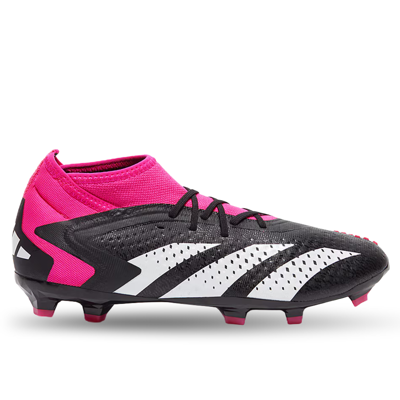 adidas Jr. Predator Accuracy.1 Firm Ground Soccer Cleats (Core Black/Team Shock Pink)