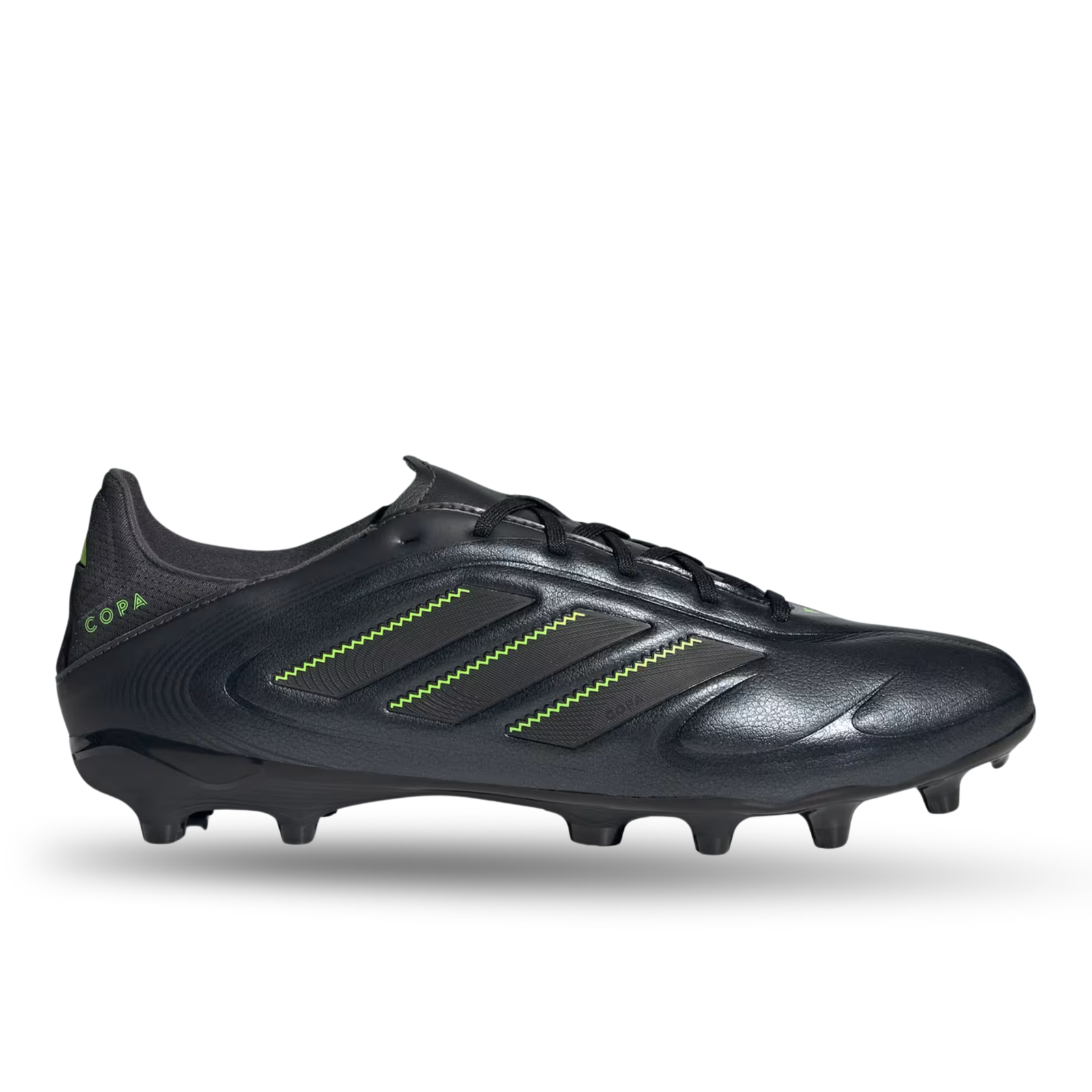 adidas Copa Pure III League Firm Ground/Multiple Ground Soccer Cleats (Black/Lucid Lemon)