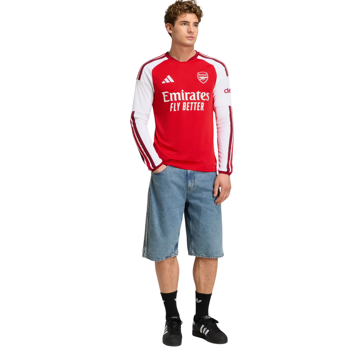 adidas Mens Arsenal Long Sleeve Home Jersey 26/27 (Better Scarlet)