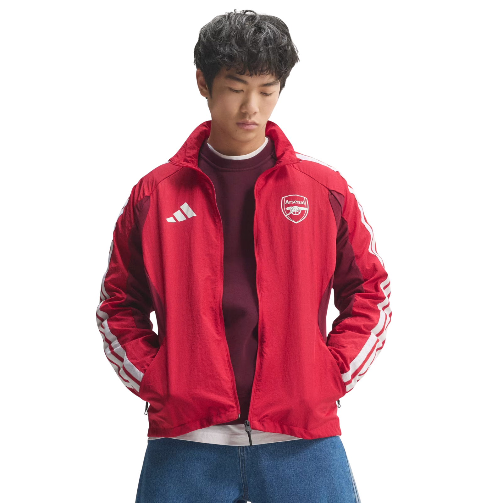 adidas Mens Arsenal Home Anthem Jacket 26/27 (Better Scarlet)