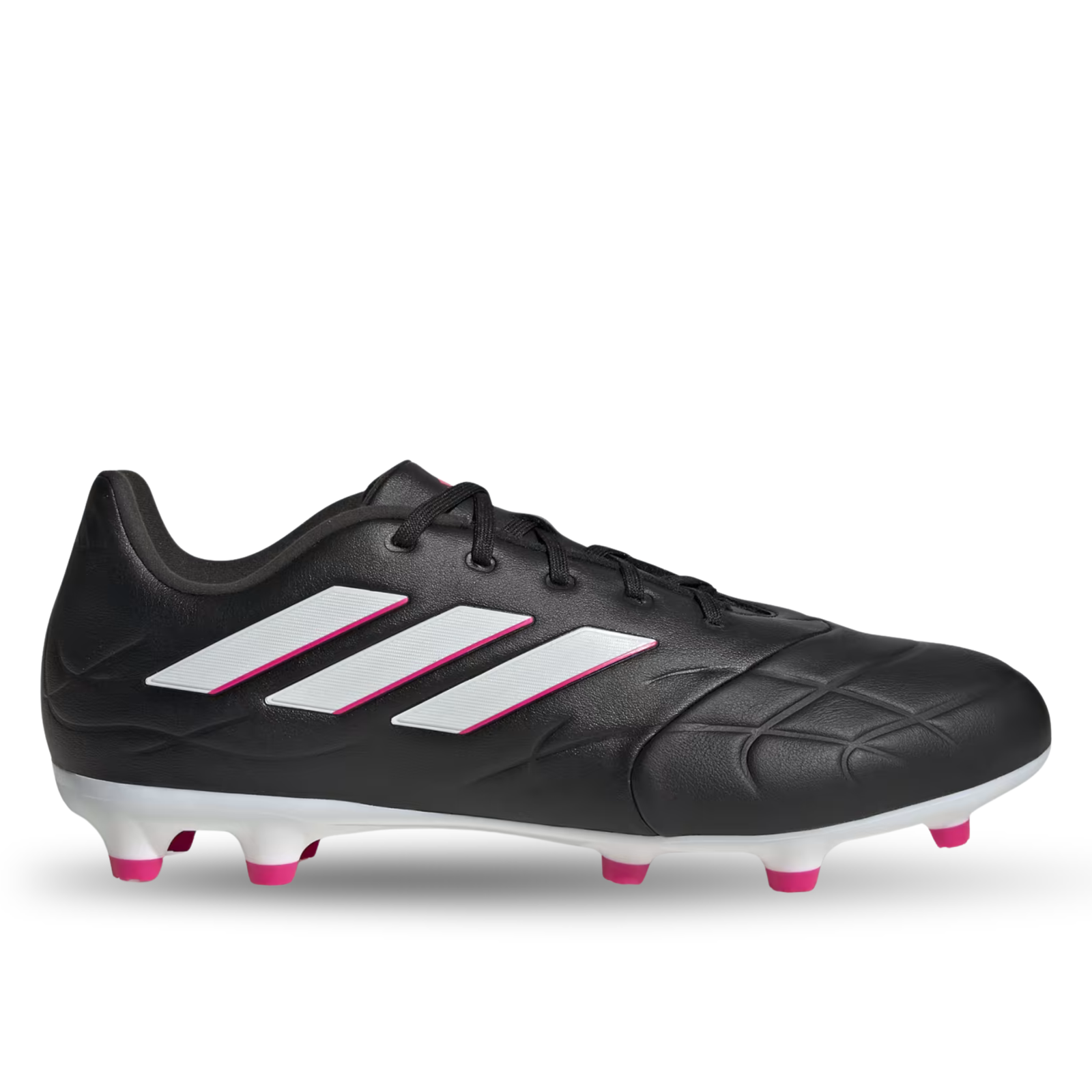 adidas Copa Pure.3 Firm Ground Soccer Cleats (Core Black/White/Pink)