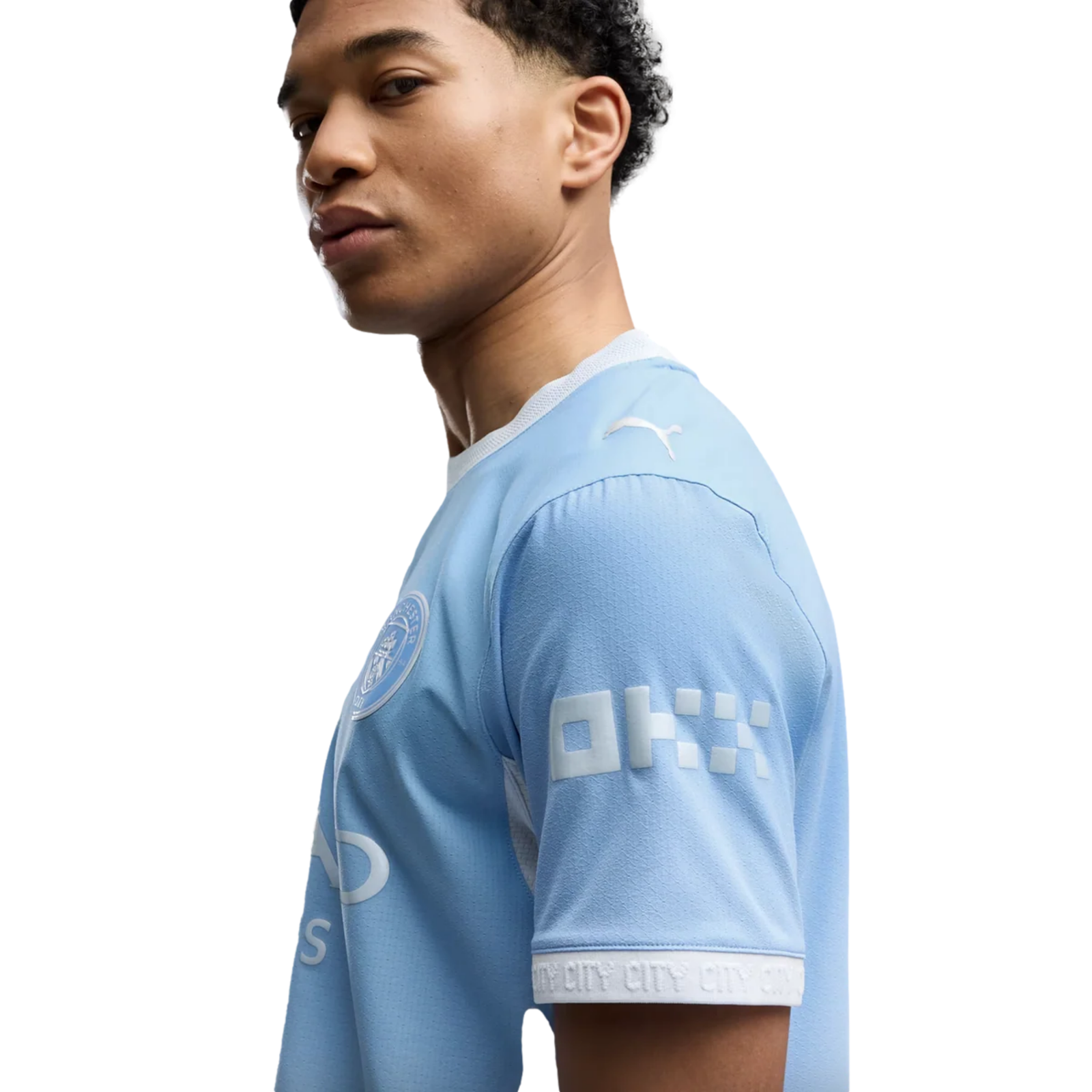 Puma Mens Manchester City Authentic Home Jersey 26/27  (Team Light Blue/Icey Blue)