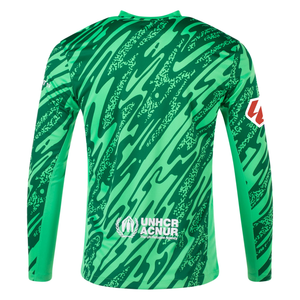 Nike Barcelona Goalkeeper Jersey w/ La Liga Patch 24/25 (Green Spark/Pine Green/White)