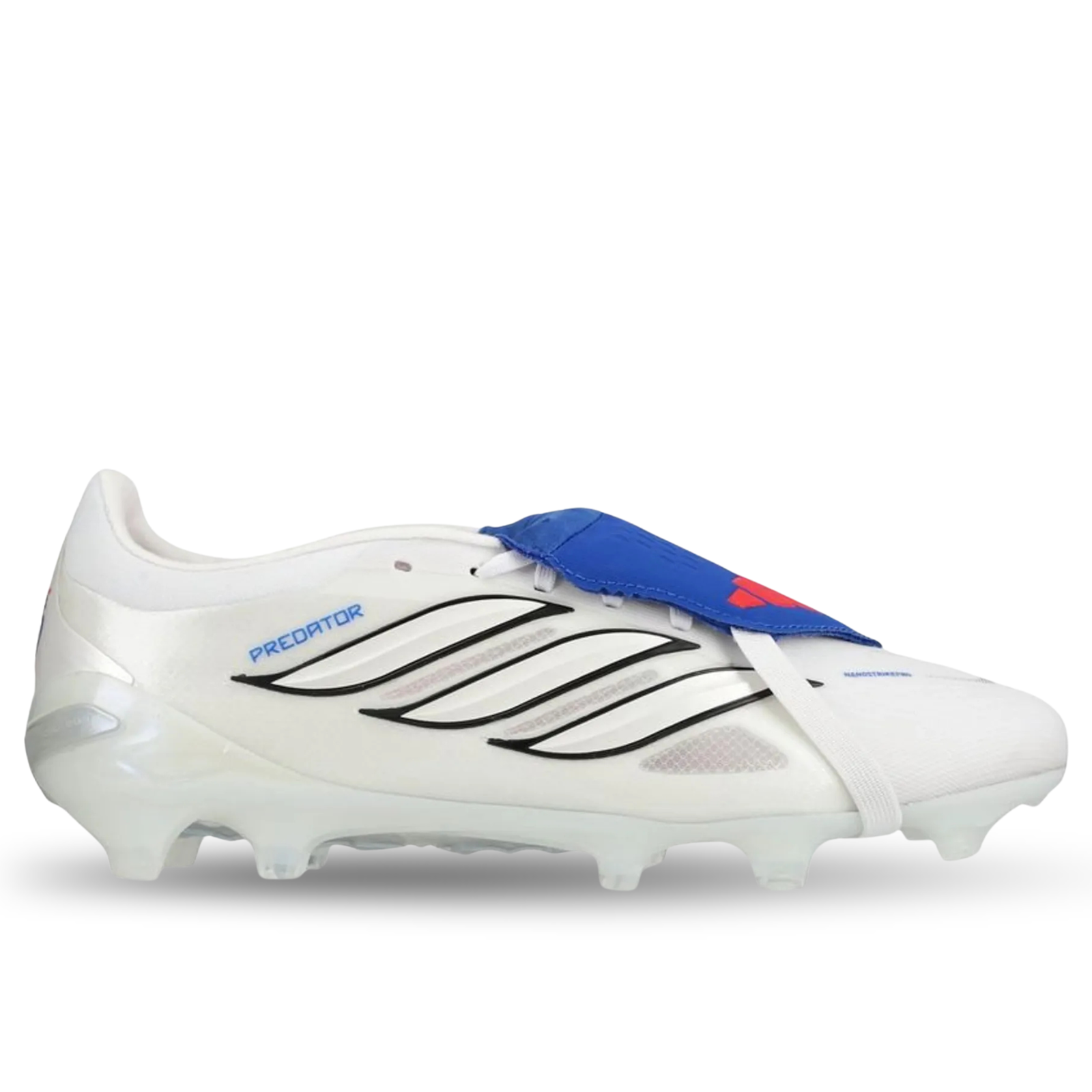 adidas Predator Pro FT FG Soccer Cleats – White/Zero Metallic/Royal Blue